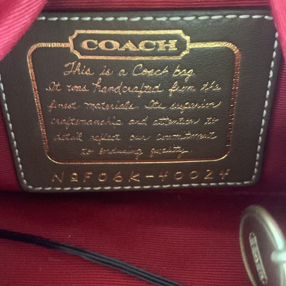 Coach small purse pink and tan great for a wallet n a few small items. - Picture 3 of 3